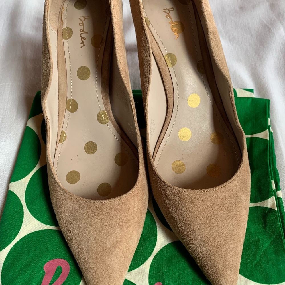 Boden suede nude pumps 39.5